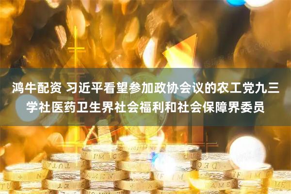 鸿牛配资 习近平看望参加政协会议的农工党九三学社医药卫生界社会福利和社会保障界委员