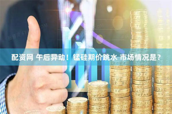 配资网 午后异动！锰硅期价跳水 市场情况是？