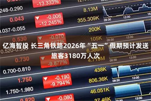 亿海智投 长三角铁路2026年“五一”假期预计发送旅客3180万人次