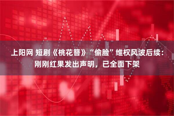 上阳网 短剧《桃花簪》“偷脸”维权风波后续：刚刚红果发出声明，已全面下架