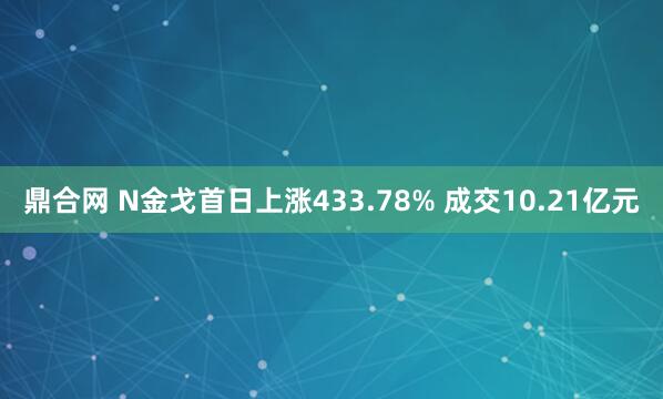 鼎合网 N金戈首日上涨433.78% 成交10.21亿元