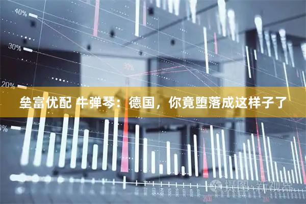 垒富优配 牛弹琴：德国，你竟堕落成这样子了